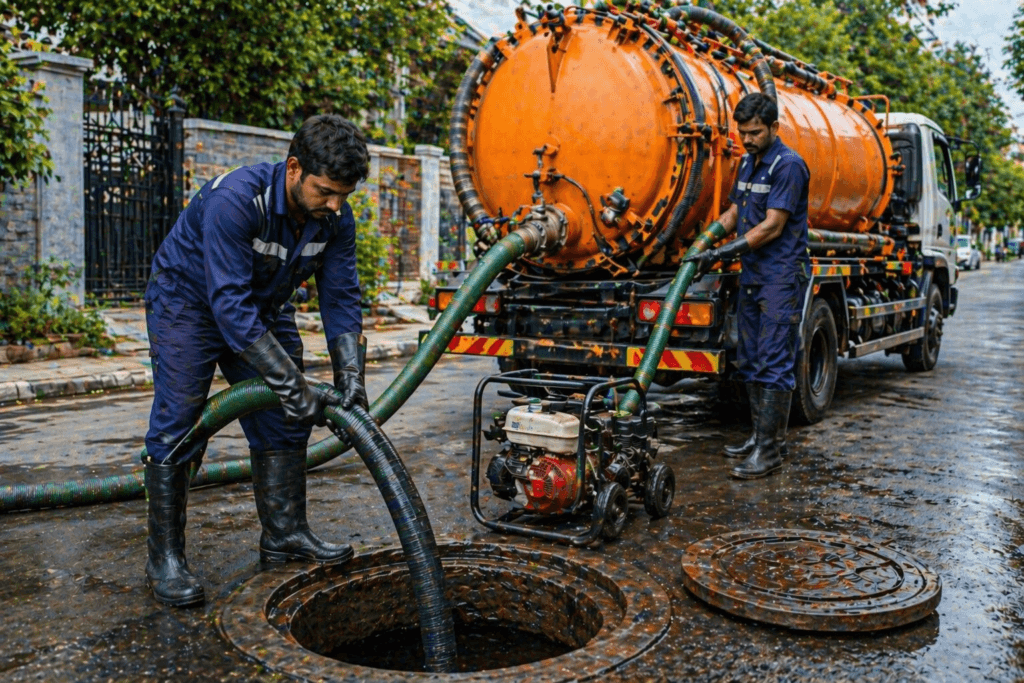 Choked Sewer Line Opening